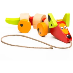 Cubika Nachziehspielzeug Hund