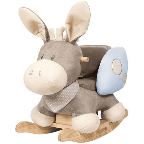 Nattou Cappuccino Schaukeltier Esel, Sitz Grau 1 Nattou Cappuccino Schaukeltier Esel, Sitz Grau