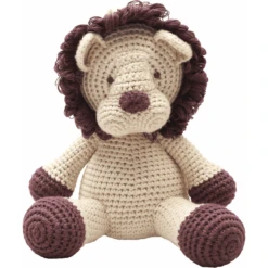 NatureZoo Of Denmark Gehäkeltes Kuscheltier Löwe, Beige