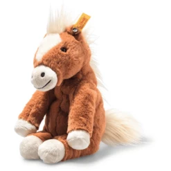 Steiff Soft Cuddly Friends Gola Schlenker-Pferd Rotbraun, 27 Cm