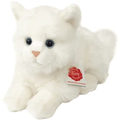 Teddy HERMANN® Katze Britisch Kurzhaar Weiß, 20 Cm